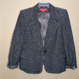 Tweed-like grey blazer
